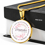 Waymaker Light In The Darkness Miracle Worker Promise Keeper Circle Pendant Necklace - Circle Luxury Necklace (Gold Plated)