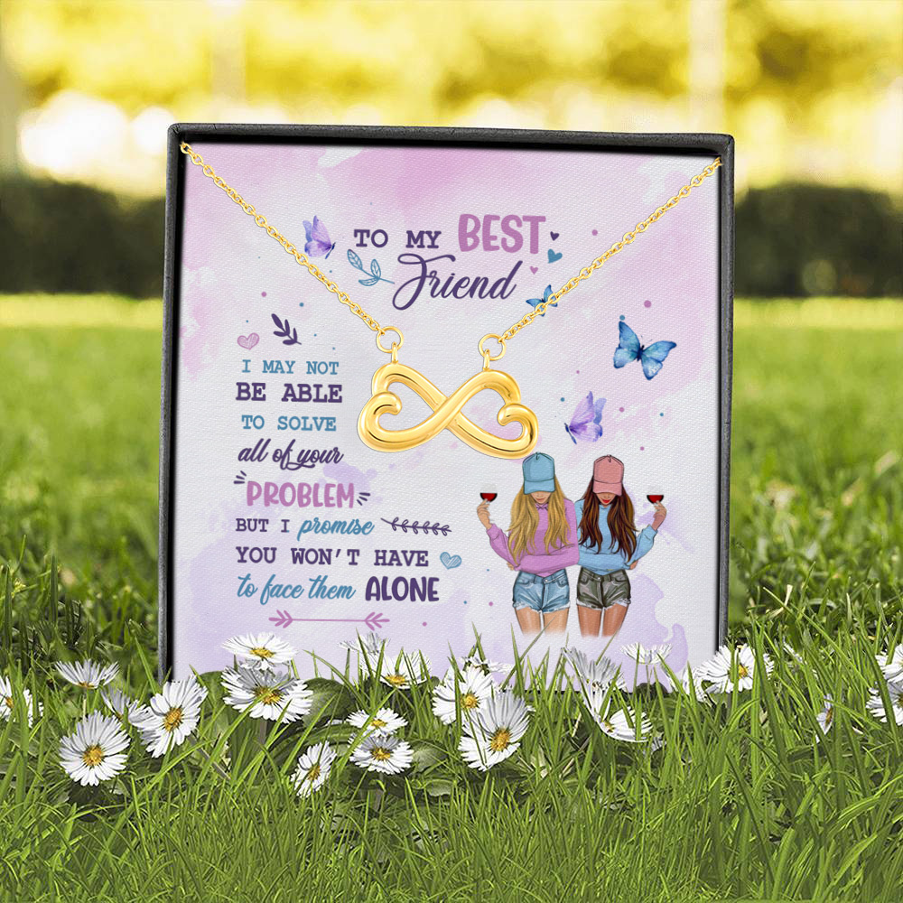5P. Solve best friend problem (5) Infinity Heart Necklace (Gold) 2