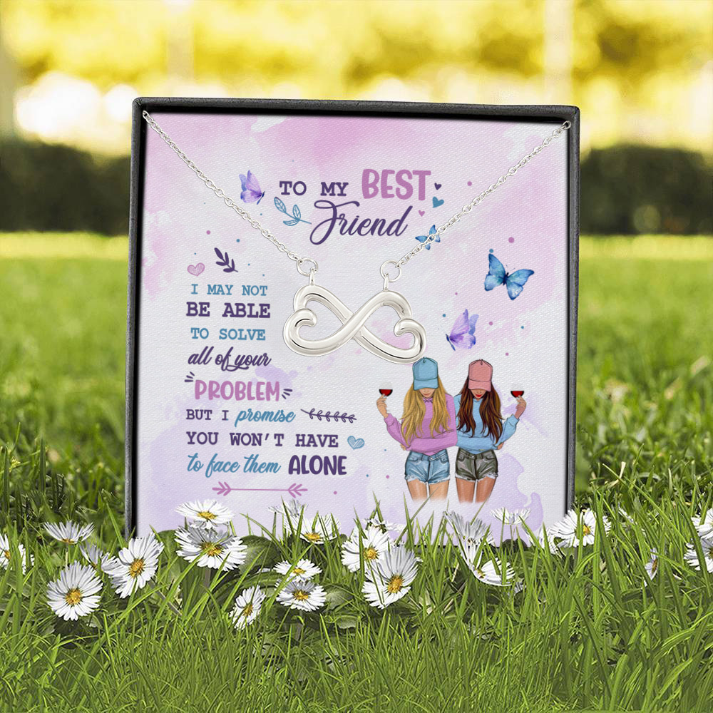 5P. Solve best friend problem (5) Infinity Heart Necklace (Silver) 2