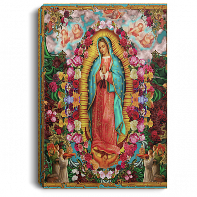Lady Of The Guadalupe Virgin Mother Of God Framed Canvas - Our Lady Virgin Mary Unframed Poster, White, 0.75'' Framed Canvas