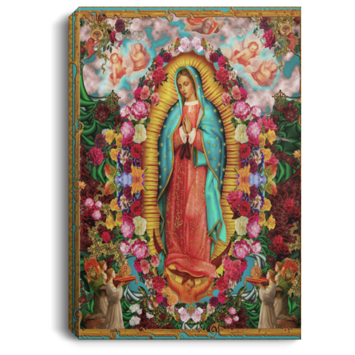 Lady Of The Guadalupe Virgin Mother Of God Framed Canvas - Our Lady Virgin Mary Unframed Poster, White, 0.75'' Framed Canvas Lady Of The Guadalupe Virgin Mother Of God Framed Canvas - Our Lady Virgin Mary Unframed Poster, White, 0.75'' Framed Canvas