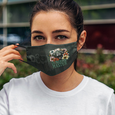 Alternative view of Dungeon Master Washable Reusable Custom Printed Cloth Face Mask Cover - D And d Gifts for Dungeon Masters