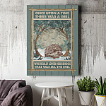 4VT. Hedgehog Once Upon A Time canvas mockup