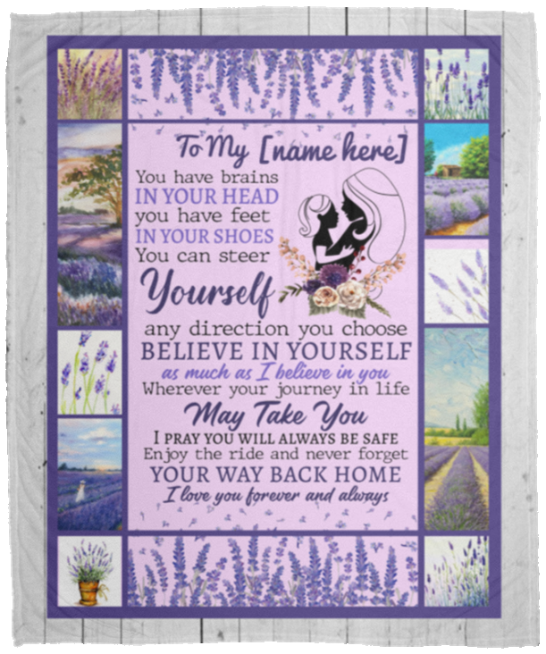 Personalized to My Daughter I Love You Forever and Always Fleece Blanket - Sherpa Blanket - Woven Blanket, White, Cozy Plush Fleece Blanket - 50x60