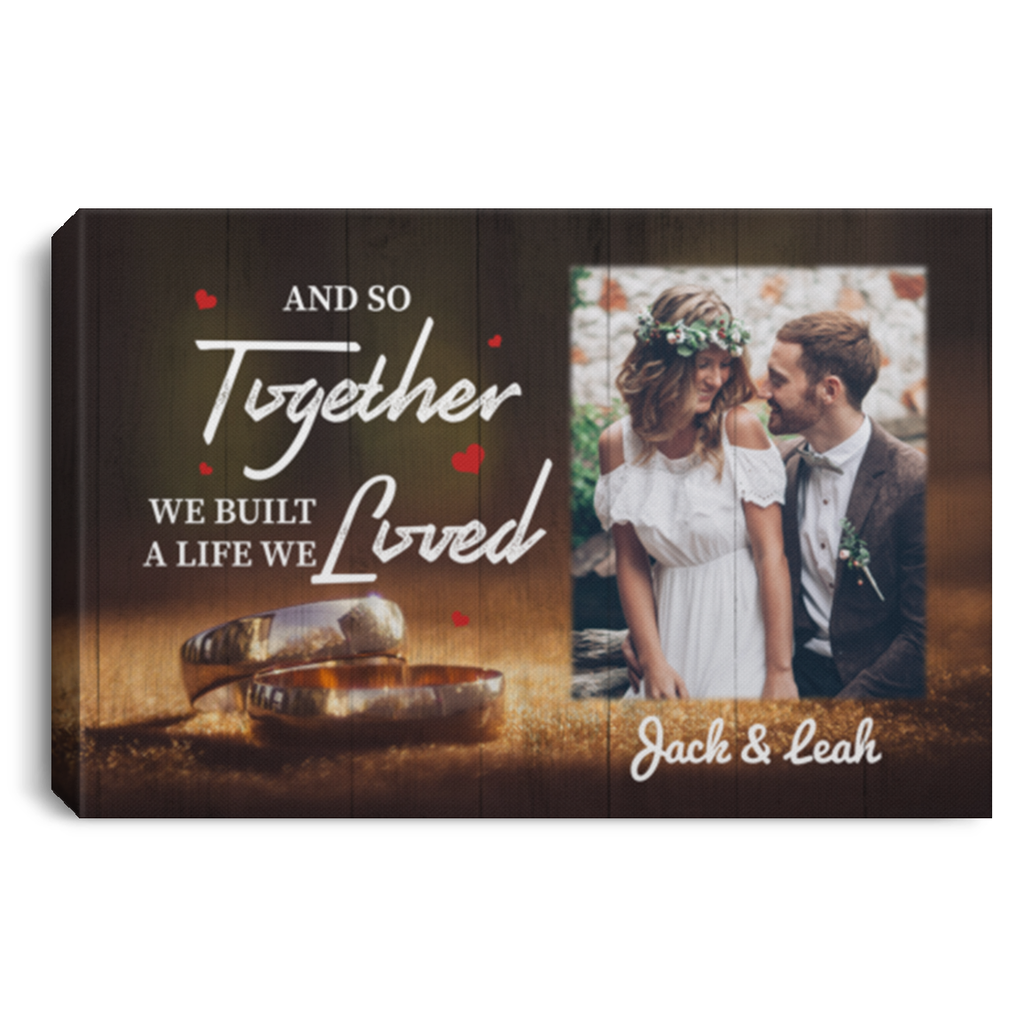 Personalized Photo And So Together We Built A Life We Loved Wrapped Framed Canvas Prints - Unframed Poster, White, 0.75'' Framed Canvas Personalized Photo And So Together We Built A Life We Loved Wrapped Framed Canvas Prints - Unframed Poster, White, 0.75'' Framed Canvas
