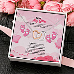 7VT. New Big Sister My Little Eyes Interlocking Hearts Necklace 4