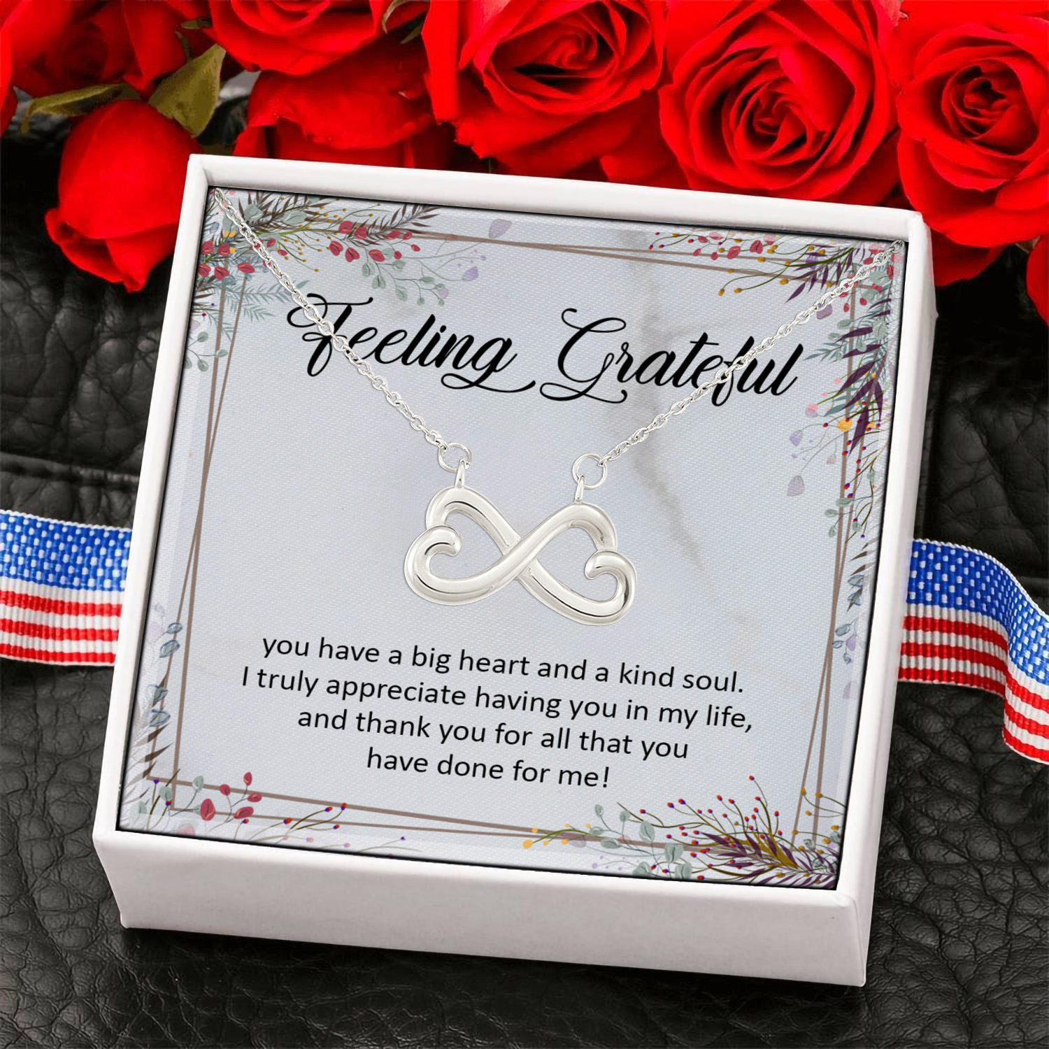 3NH. Feeling grateful(5) Infinity Heart Necklace (Silver) 6