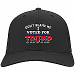 Don't Blame Me Hat, Black, Twill Cap