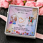 10KNG. Quarantine Birthday (8) Interlocking Hearts Necklace 4