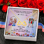Wishing You a Happy Birthday from a Social Distance Birthday Gift Infinity Heart Pendant Necklace