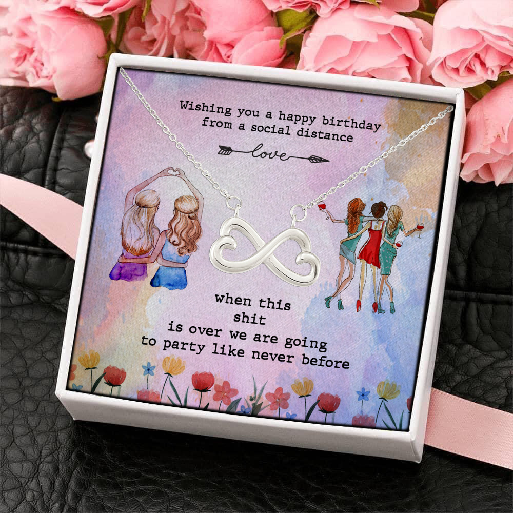 10KNG. Quarantine Birthday (8) Infinity Heart Necklace (Silver) 4