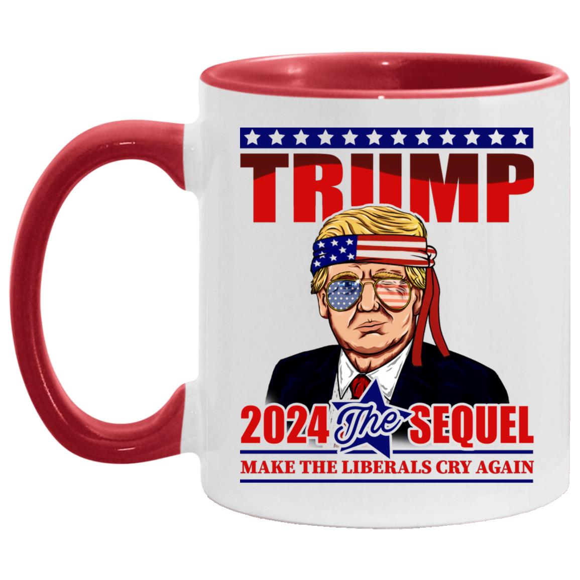 trump mug, White/Red, 11 oz. Accent Mug trump mug, White/Red, 11 oz. Accent Mug