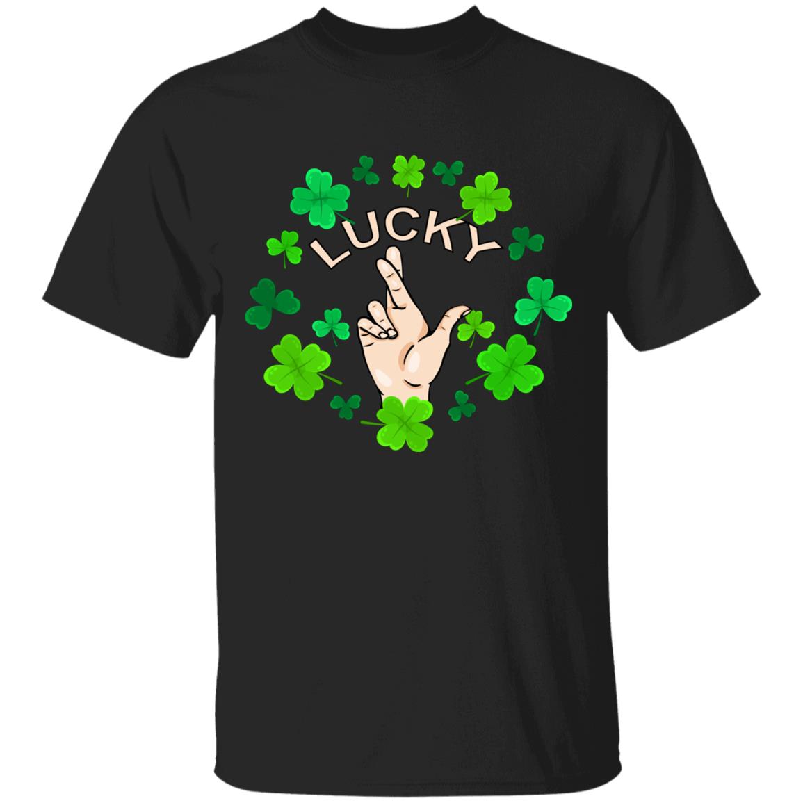 Lucky Fingers, Black, Unisex T-Shirt