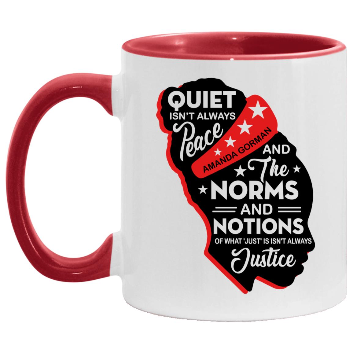 AM11OZ Accent Mug, White/Red, 11 oz. Accent Mug AM11OZ Accent Mug, White/Red, 11 oz. Accent Mug