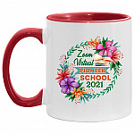 Zoom Virtual Pioneer School, White/Red, 11 oz. Accent Mug