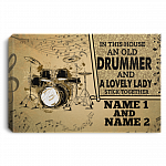Personalized In This House An Old Drummer And A Lovely Lady Gallery Wrapped Framed Canvas Prints - Unframed Poster, White, 0.75'' Framed Canvas Personalized In This House An Old Drummer And A Lovely Lady Gallery Wrapped Framed Canvas Prints - Unframed Poster, White, 0.75'' Framed Canvas