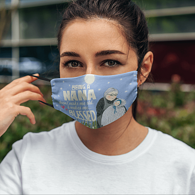 Alternative view of Being a Nana Mothers Day Gift for Grandma Washable Reusable Custom - Printed Cloth Face Mask Cover