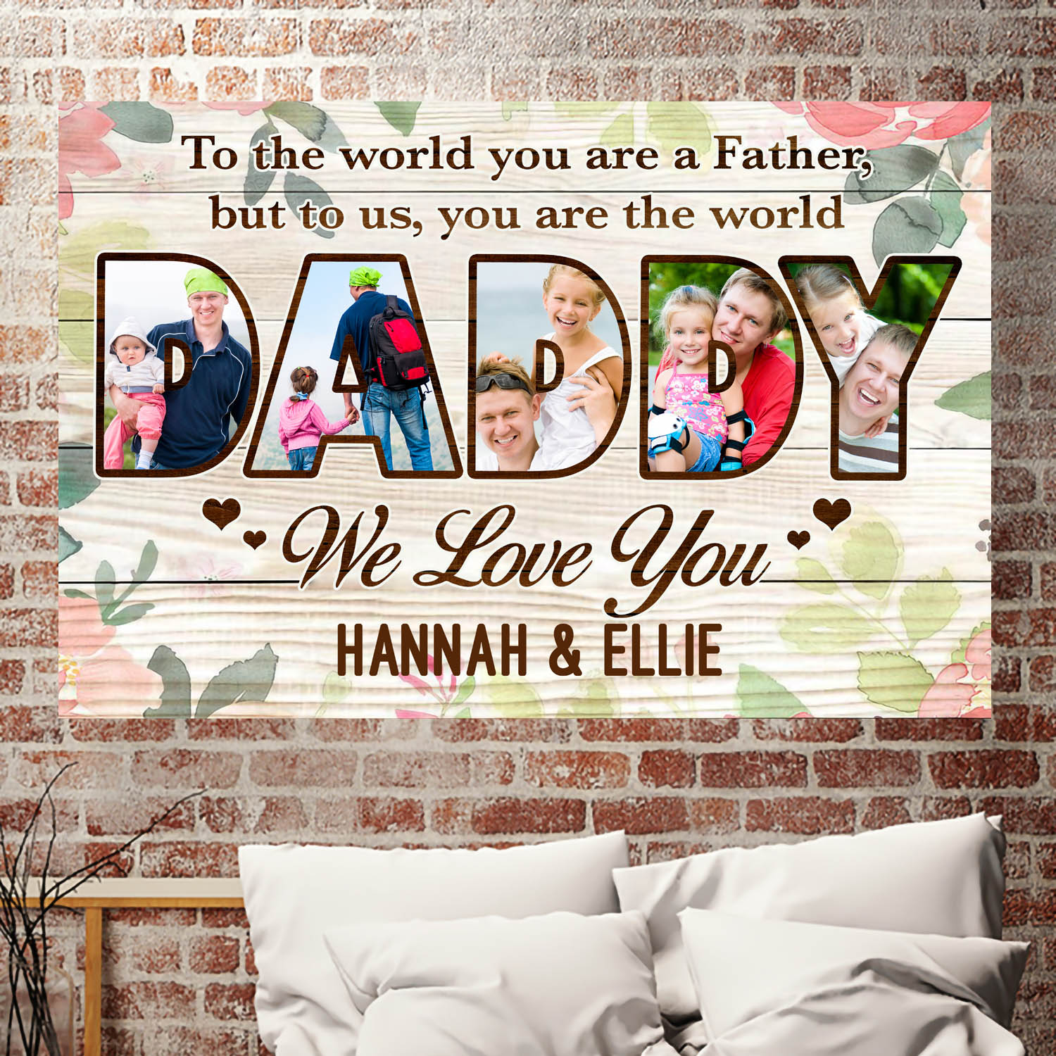 3VT. Dad To The World You Are Custom canvas mk2