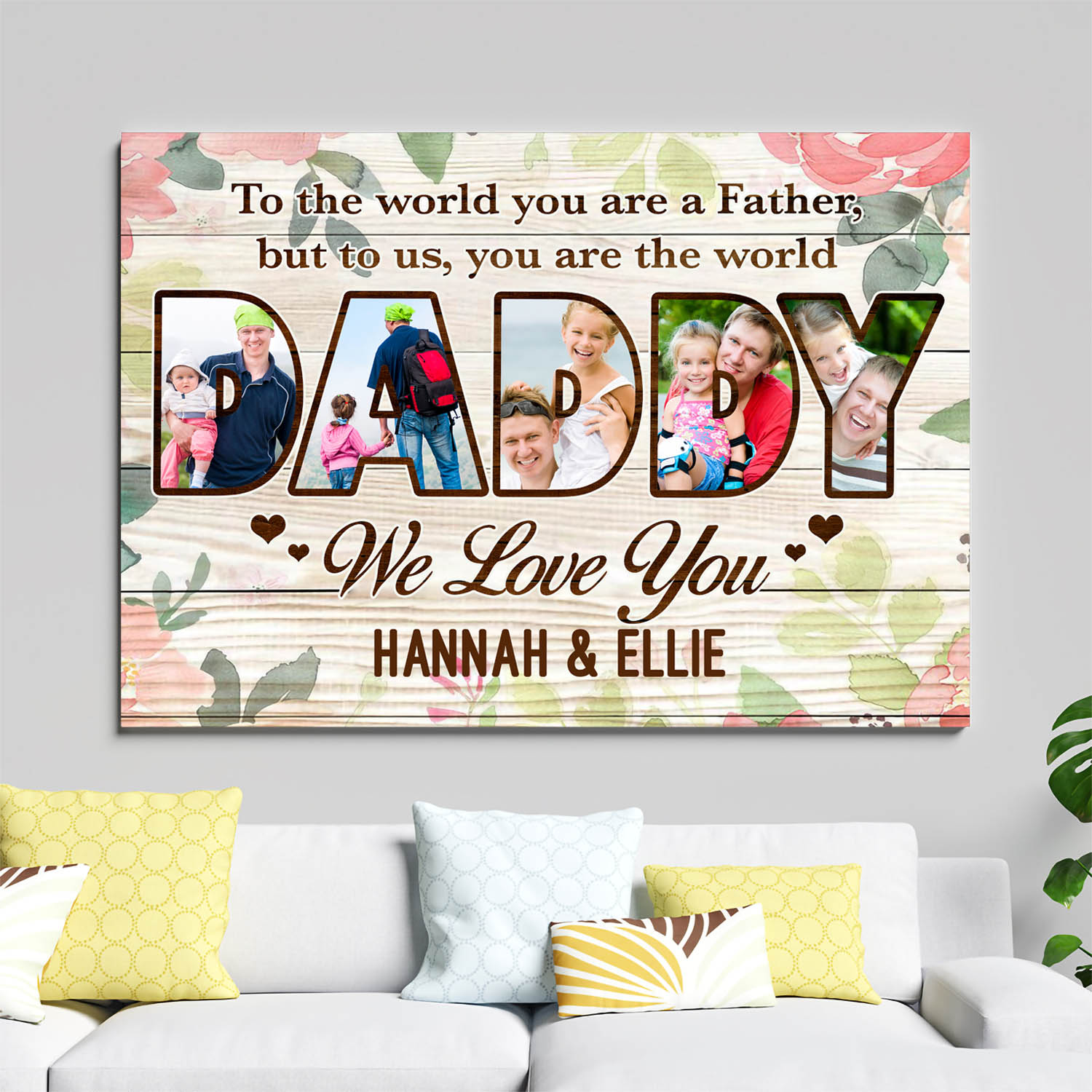 3VT. Dad To The World You Are Custom canvas mk1