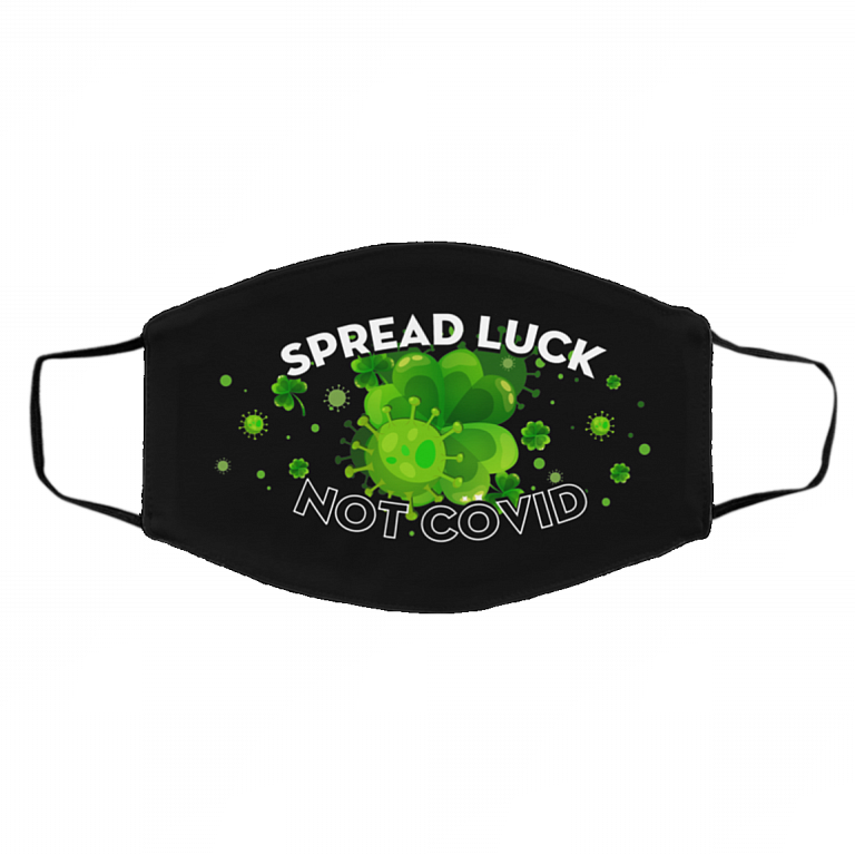 Spread Luck Not Covid Washable Reusable Custom Printed Cloth Face Mask Cover, Black, Cloth Face Cover – Medium/Large