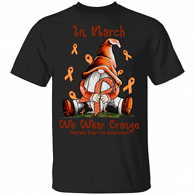 In March We Wear Orange Funny T-Shirt, Black, Unisex T-Shirt