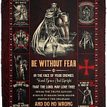 Be Without Fear In The Face, White, Cozy Plush Fleece Blanket - 50x60 Be Without Fear In The Face, White, Cozy Plush Fleece Blanket - 50x60
