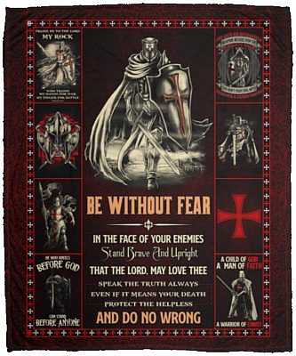 Be Without Fear In The Face, White, Cozy Plush Fleece Blanket - 50x60