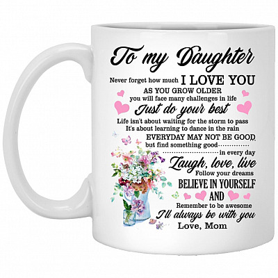 From Mom to, White, 11 oz. White Mug