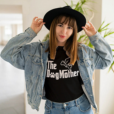 Alternative view of The Dogmother T-shirt - V-neck - Dog Mama Shirt - Gift For Dog Lover