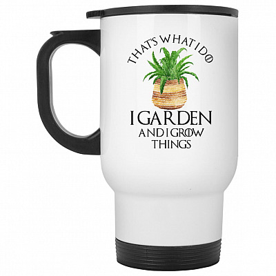 14 oz. White Travel Mug