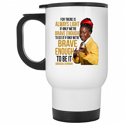 14 oz. White Travel Mug