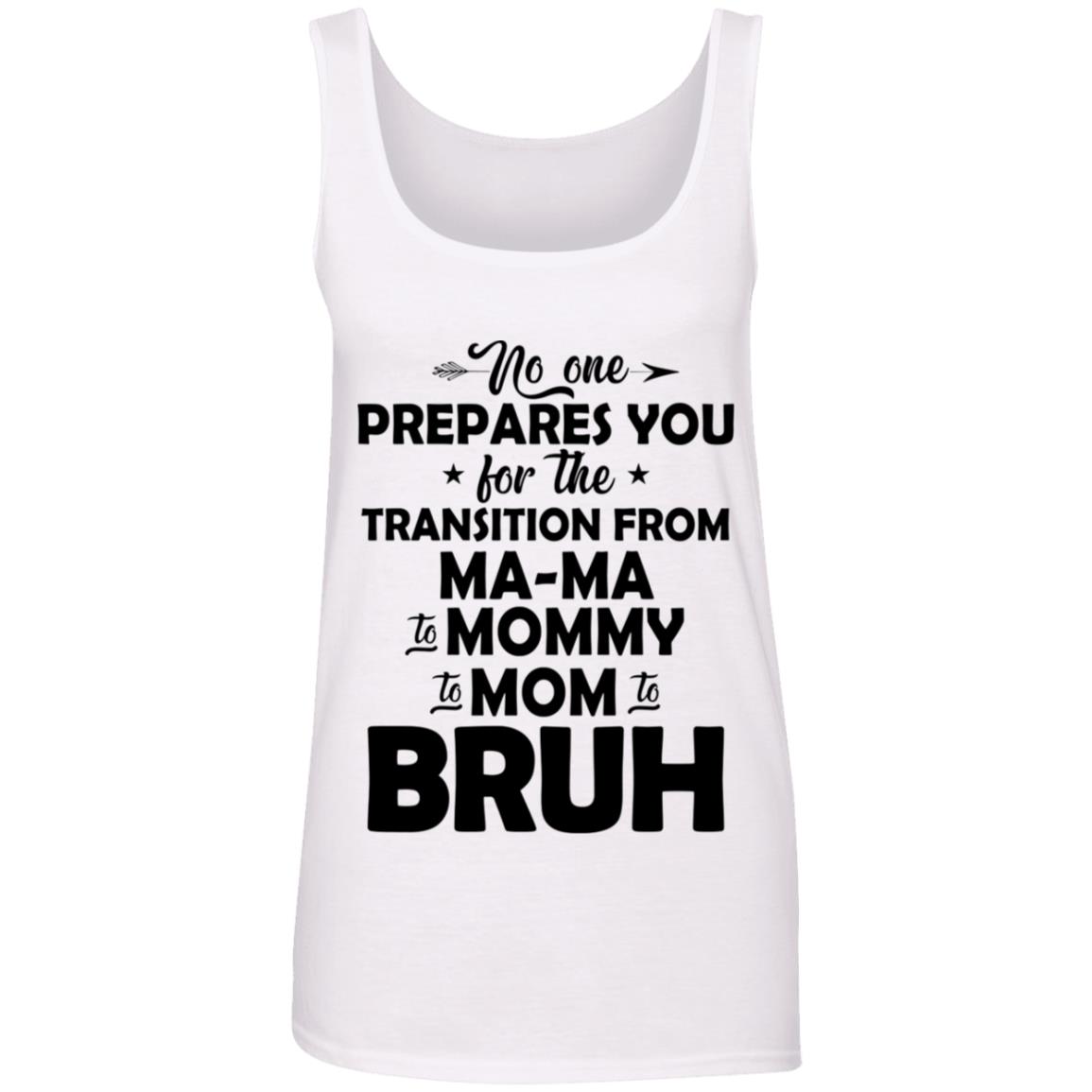 No One Prepares, White, Ladies Tank Top