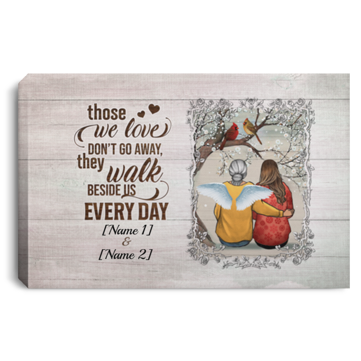 Personalized Cardinal Those We Love Don't Go Away Framed Canvas Prints - Memorial Unframed Poster, White, 0.75'' Framed Canvas Personalized Cardinal Those We Love Don't Go Away Framed Canvas Prints - Memorial Unframed Poster, White, 0.75'' Framed Canvas