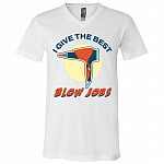 Funny Hairdresser, White, V-Neck T-Shirt
