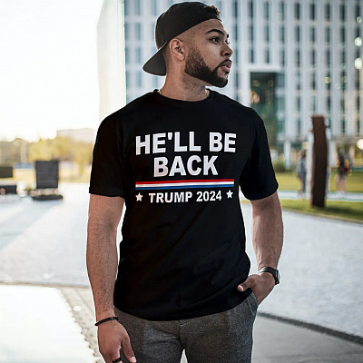 Alternative view of Trump 2024 He Will Be Back T-shirt - V-neck - Trump Is Still My President Shirt 2021