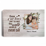 Personalized Custom Photo Cardinal Those We Love Don't Go Away Framed Canvas - Memorial Unframed Poster, White, 0.75'' Framed Canvas