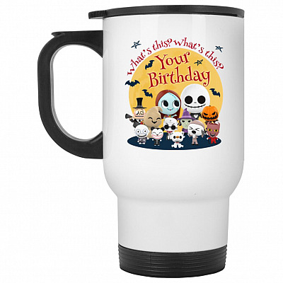 14 oz. White Travel Mug