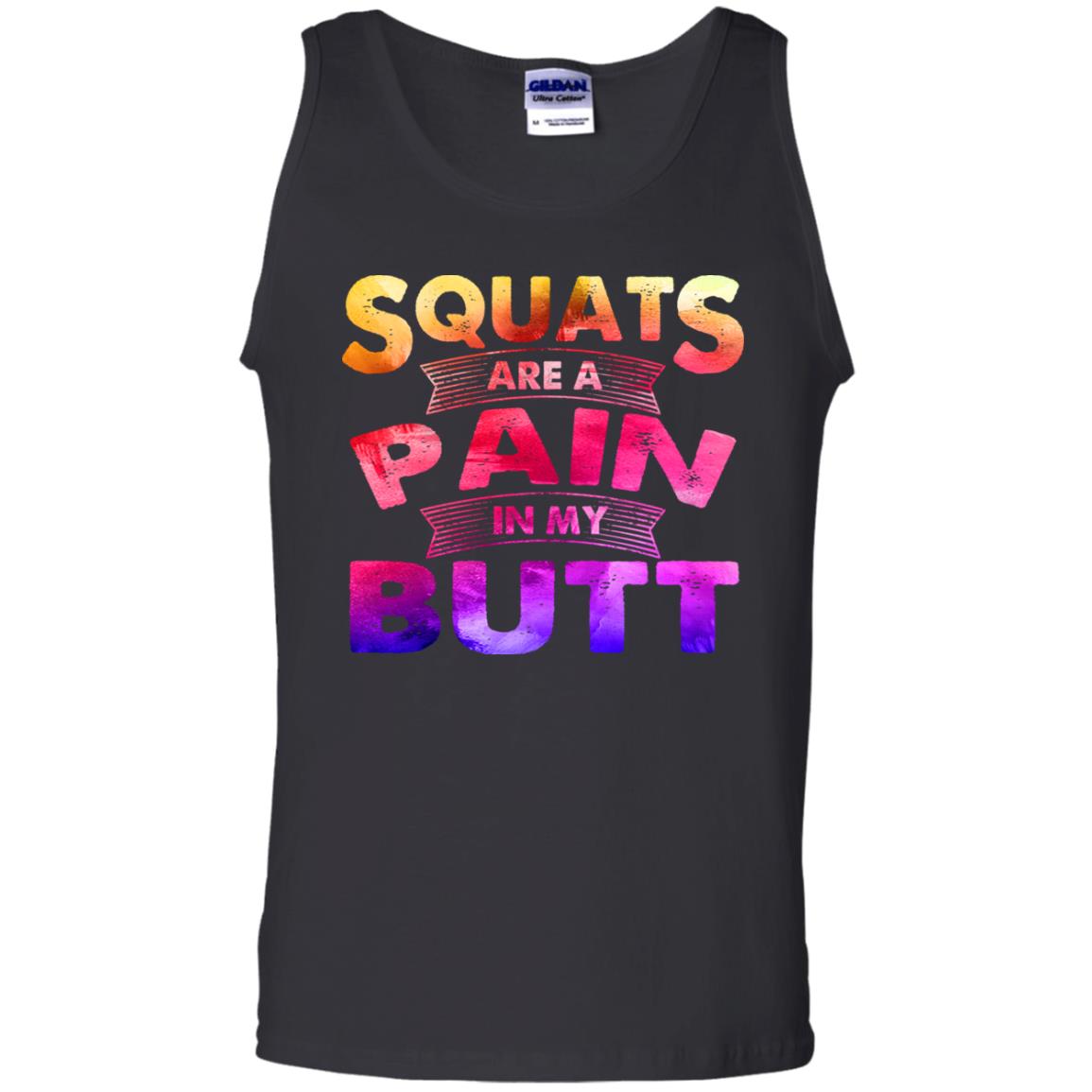 Squats Are A Pain, Black, Unisex Tank Top