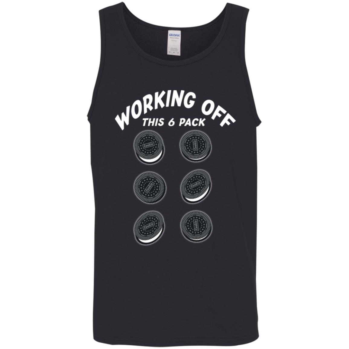 Working Off This 6 Pack Cookies Fu tank, Black, Unisex Tank Top