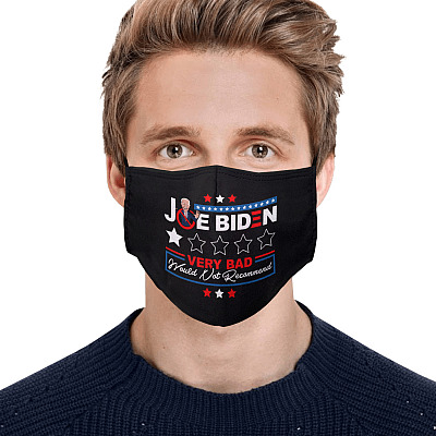 Alternative view of Joe Biden Very Bad Would Not Recommend Washable Reusable Custom - Printed Cloth Face Mask Cover
