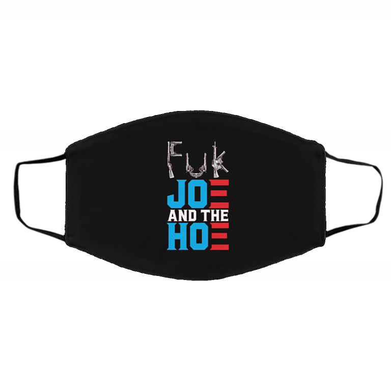 Fck Joe And Hoe Gu-n Control Washable Reusable Custom - Printed Cloth Face Mask Cover, Black, Cloth Face Cover – Medium/Large