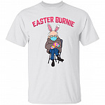 Easter Burnie Funny Bernie Sander Easter Day 2021 T-Shirt - Bernie Sanders Mittens Sitting Easter 2021 Shirt, White, Unisex T-Shirt