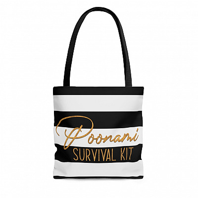Poonami All Over Print Tote Bag - Shoulder Bag - Reusable Grocery Shopping Bag