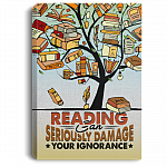 Reading Can Serious Damage Your Ignorance Framed Canvas Prints - Unframed Poster - Home Decor Wall Art, White, 0.75'' Framed Canvas Reading Can Serious Damage Your Ignorance Framed Canvas Prints - Unframed Poster - Home Decor Wall Art, White, 0.75'' Framed Canvas