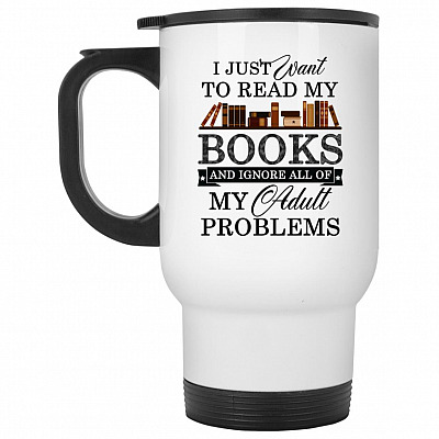 14 oz. White Travel Mug