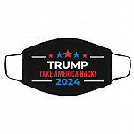 Trump Mask, Black, Cloth Face Cover – Medium/Large