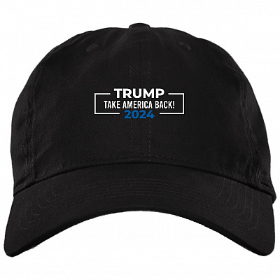 Trump Take America Back 2024 - Rigged Election 2020 Cap - High-Profile Snapback Hat, Black, Brushed Twill Dad Cap