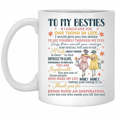 besties mug, White, 11 oz. White Mug