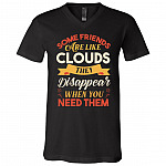 Some Friends Cloud, Black, V-Neck T-Shirt