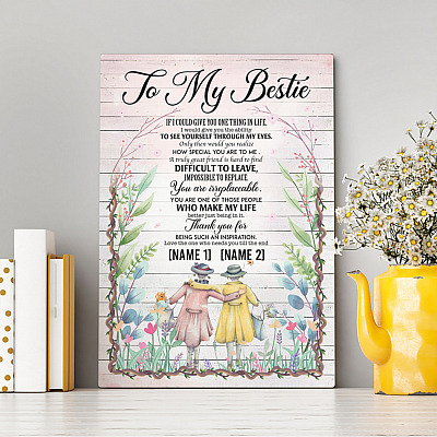 Alternative view of Personalized to My Bestie Truly Friendship - Gift for Best Friend Framed Canvas Prints - Unframed Poster